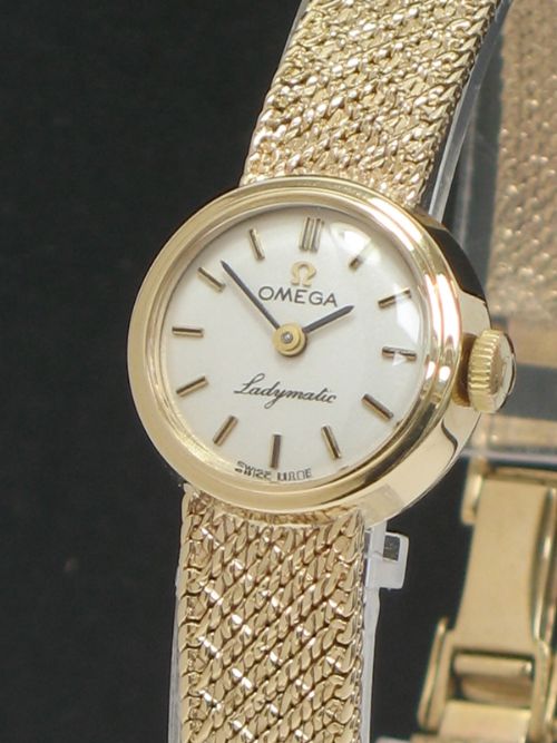 fig 2. BEAUTIFUL SOLID 9CT GOLD OMEGA LADYMATIC AUTOMATIC LADIES COCKTAIL WATCH