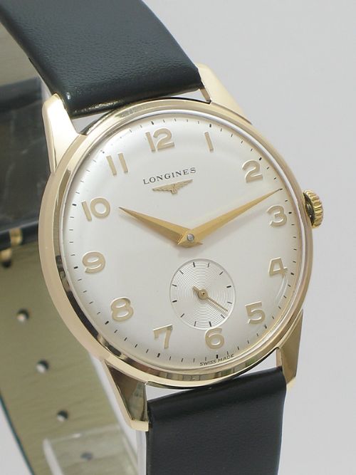 fig 2. SUPERB SOLID 9CT GOLD LONGINES SLIMLINE DRESS WATCH
