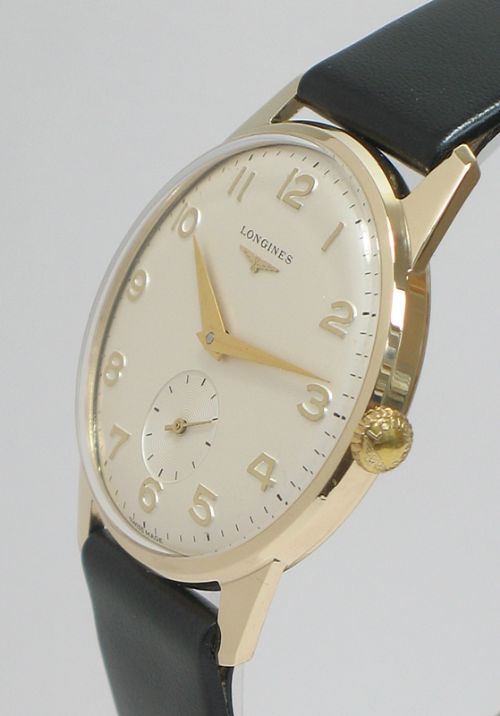 fig 3. SUPERB SOLID 9CT GOLD LONGINES SLIMLINE DRESS WATCH