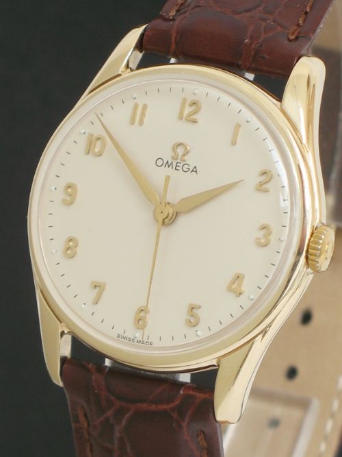 fig 1. SUPERB SOLID 9CT GOLD OMEGA CALIBRE 285 MENS WATCH C1960