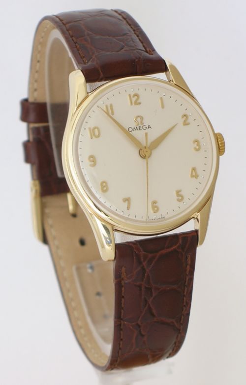 fig 3. SUPERB SOLID 9CT GOLD OMEGA CALIBRE 285 MENS WATCH C1960