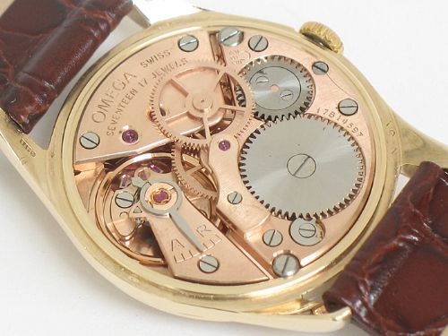 fig 6. SUPERB SOLID 9CT GOLD OMEGA CALIBRE 285 MENS WATCH C1960