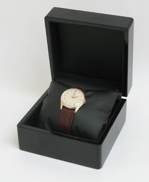 fig 7. SUPERB SOLID 9CT GOLD OMEGA CALIBRE 285 MENS WATCH C1960