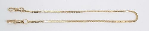 Beautiful Solid 18ct Gold Art Deco Pocket Watch Chain C1930
