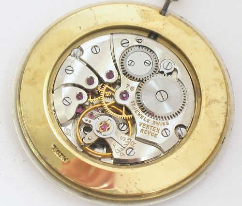fig 5. STUNNING SOLID 9CT GOLD VERTEX REVUE ART DECO MENS POCKET WATCH