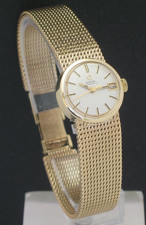fig 1. STUNNING MINT CONDITION SOLID 9CT GOLD OMEGA LADYMATIC LADIES COCKTAIL WATCH