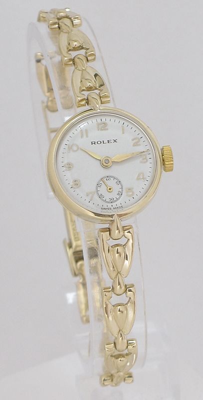 fig 7. STUNNING SOLID 9CT GOLD ROLEX LADIES COCKTAIL WATCH C1956