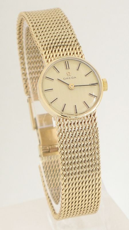fig 1. BEAUTIFUL SOLID 9CT GOLD OMEGA LADIES COCKTAIL WATCH