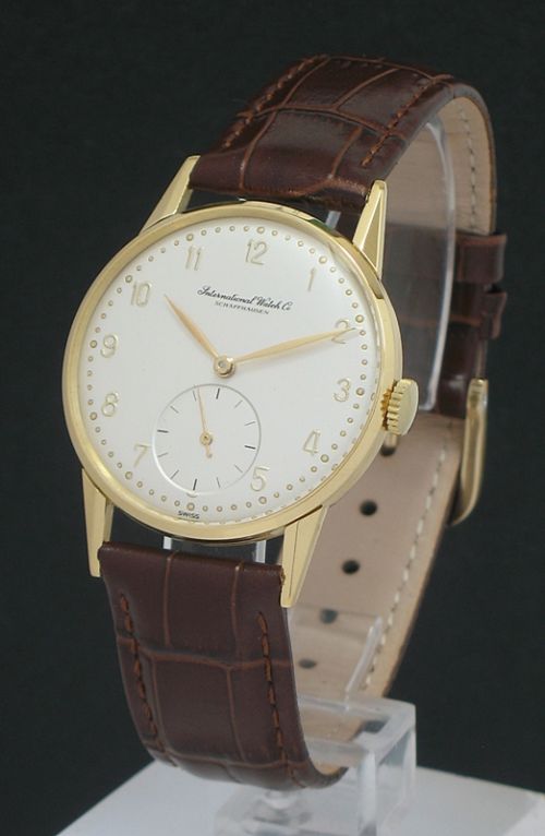 fig 1. OUTSTANDING SOLID 18CT 18K GOLD IWC INTERNATIONAL WATCH COMPANY CALIBRE 83 MENS WATCH C1945