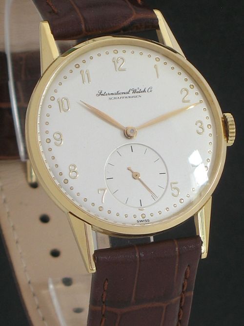 fig 4. OUTSTANDING SOLID 18CT 18K GOLD IWC INTERNATIONAL WATCH COMPANY CALIBRE 83 MENS WATCH C1945