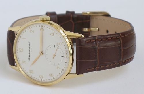 fig 6. OUTSTANDING SOLID 18CT 18K GOLD IWC INTERNATIONAL WATCH COMPANY CALIBRE 83 MENS WATCH C1945