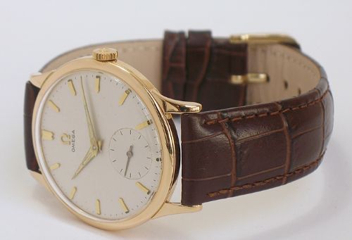 fig 5. COMPLETELY ORIGINAL SOLID 18CT ROSE GOLD OMEGA CALIBRE 269 MENS WATCH