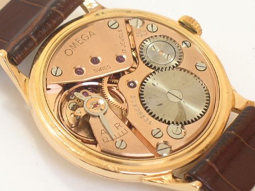 fig 6. COMPLETELY ORIGINAL SOLID 18CT ROSE GOLD OMEGA CALIBRE 269 MENS WATCH