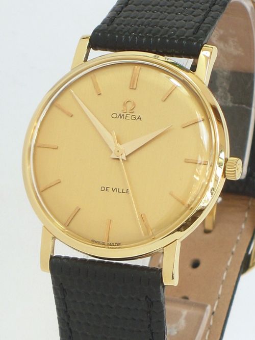 fig 2. STUNNING RARE ORIGINAL SOLID 18CT GOLD OMEGA DE VILLE MENS WATCH