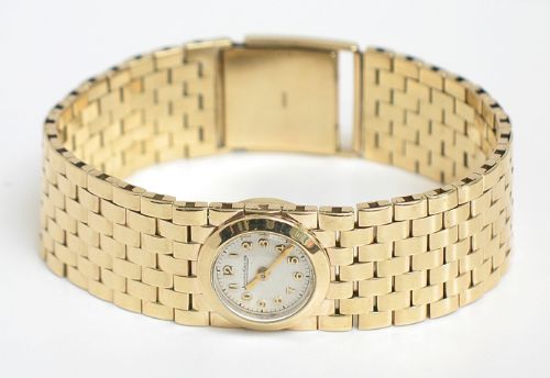 fig 3. AMAZING HEAVY SOLID 9CT GOLD JAEGER-LECOULTRE LADIES BACKWIND COCKTAIL WATCH