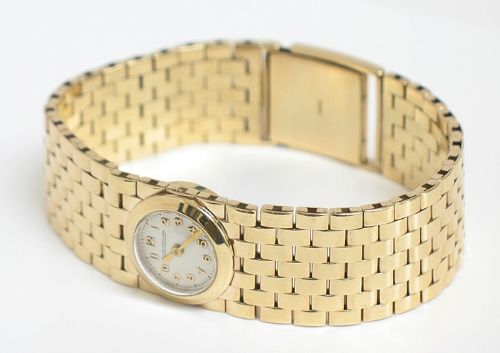fig 4. AMAZING HEAVY SOLID 9CT GOLD JAEGER-LECOULTRE LADIES BACKWIND COCKTAIL WATCH