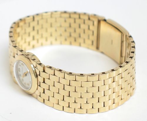fig 5. AMAZING HEAVY SOLID 9CT GOLD JAEGER-LECOULTRE LADIES BACKWIND COCKTAIL WATCH