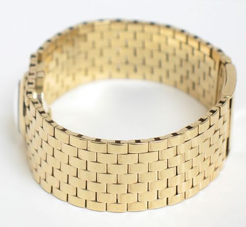 fig 6. AMAZING HEAVY SOLID 9CT GOLD JAEGER-LECOULTRE LADIES BACKWIND COCKTAIL WATCH