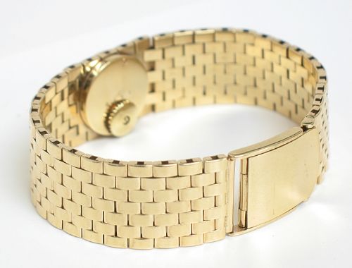 fig 7. AMAZING HEAVY SOLID 9CT GOLD JAEGER-LECOULTRE LADIES BACKWIND COCKTAIL WATCH