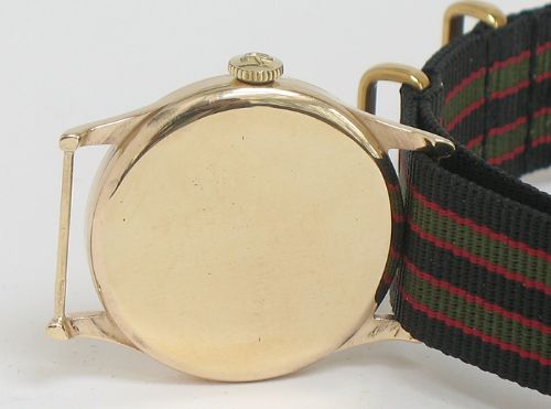 fig 5. SUPERB SOLID 9CT GOLD LONGINES RECORD MENS WATCH