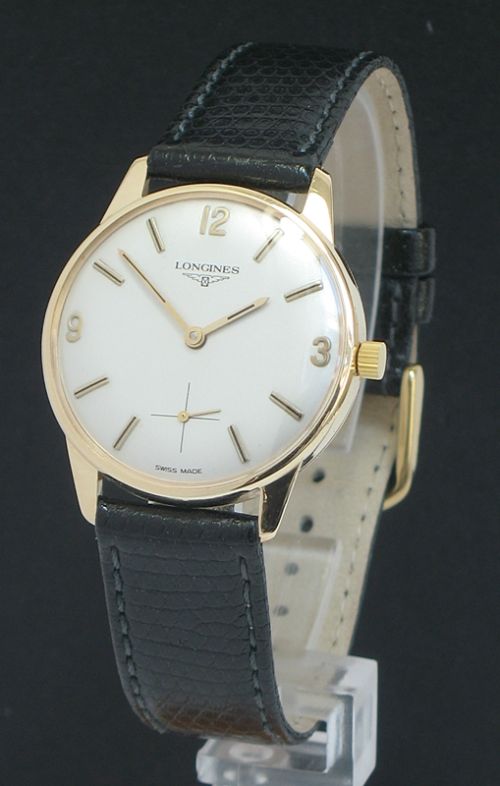 fig 1. SUPERB SOLID 9CT GOLD LONGINES HF MENS WATCH