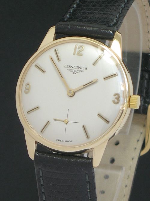 fig 2. SUPERB SOLID 9CT GOLD LONGINES HF MENS WATCH