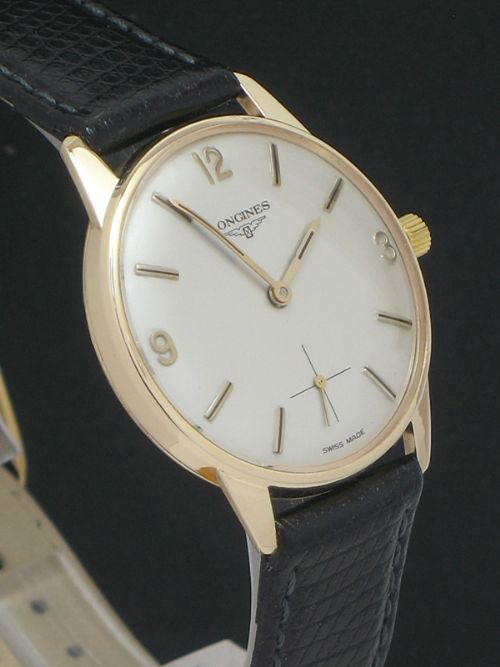 fig 4. SUPERB SOLID 9CT GOLD LONGINES HF MENS WATCH