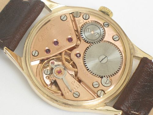 fig 4. OMEGA CALILBRE 266 SOLID 9CT GOLD MENS WATCH C1955