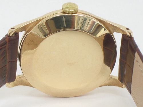 fig 5. WONDERFUL SOLID 9CT GOLD ZENITH CALIBRE 106-50 MENS WATCH C1952