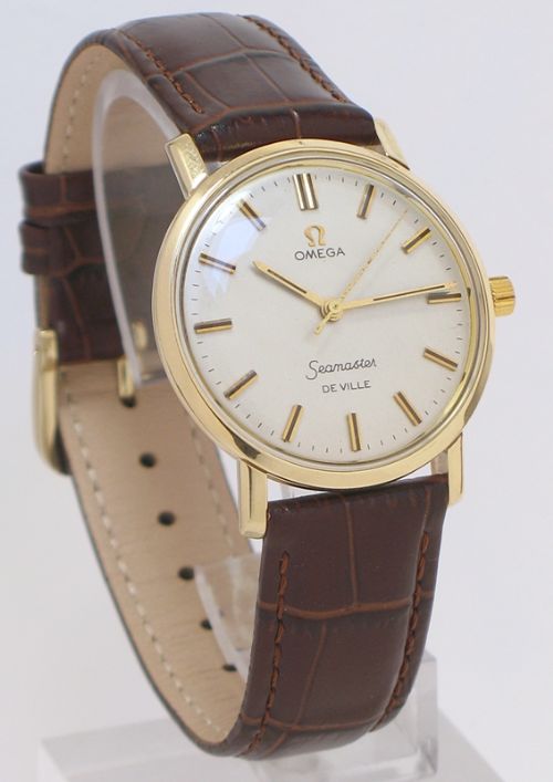 fig 1. SUPERB SOLID 9CT GOLD OMEGA DE VILLE CALIBRE 601 MANUAL WIND MENS WATCH