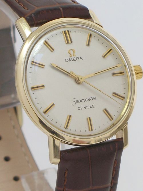 fig 4. SUPERB SOLID 9CT GOLD OMEGA DE VILLE CALIBRE 601 MANUAL WIND MENS WATCH