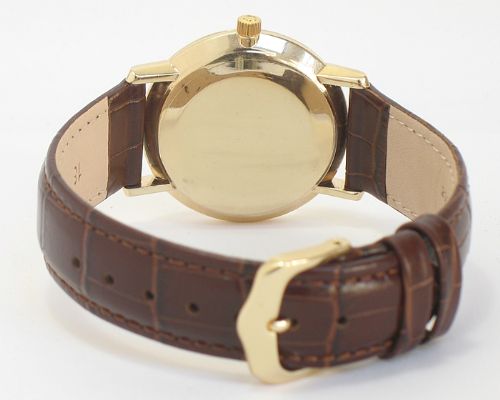 fig 5. SUPERB SOLID 9CT GOLD OMEGA DE VILLE CALIBRE 601 MANUAL WIND MENS WATCH