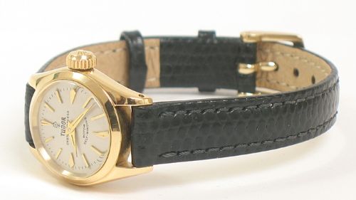 fig 6. STUNNING RARE SOLID 18CT GOLD ROLEX TUDOR OYSTER PRINCESS AUTOMATIC LADIES WATCH