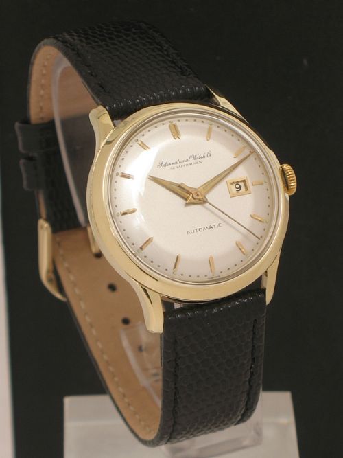fig 1. RARE SOLID 9CT GOLD IWC INTERNATIONAL WATCH COMPANY CALIBRE 8531 21 JEWEL AUTOMATIC MENS WATCH