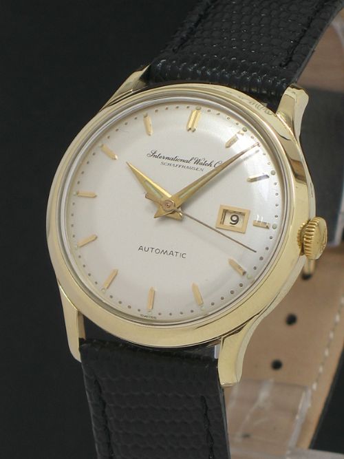 fig 2. RARE SOLID 9CT GOLD IWC INTERNATIONAL WATCH COMPANY CALIBRE 8531 21 JEWEL AUTOMATIC MENS WATCH