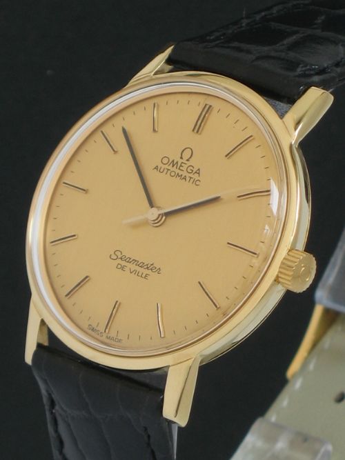 fig 3. SOLID 18CT GOLD OMEGA SEAMASTER DE VILLE AUTOMATIC MENS WATCH