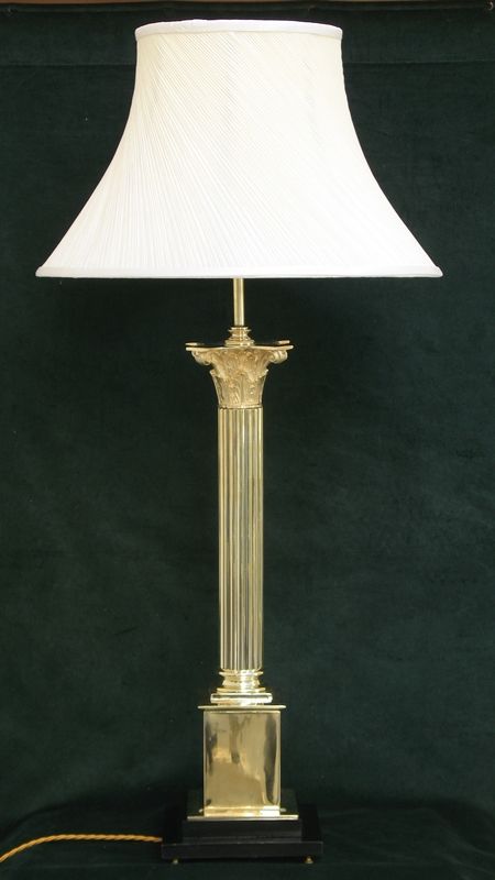 Impressive Tall Edwardian Solid Brass Desk or Table Lamp C1910