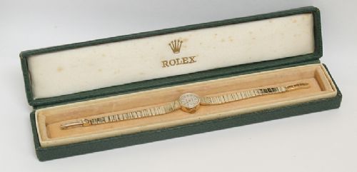 fig 7. STUNNING SOLID 9CT GOLD ROLEX PRECISION LADIES VINTAGE COCKTAIL WATCH