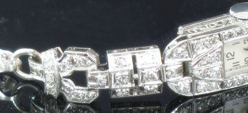 fig 5. WONDERFUL LONGINES PLATINUM AND DIAMOND LADIES COCKTAIL WATCH C1940