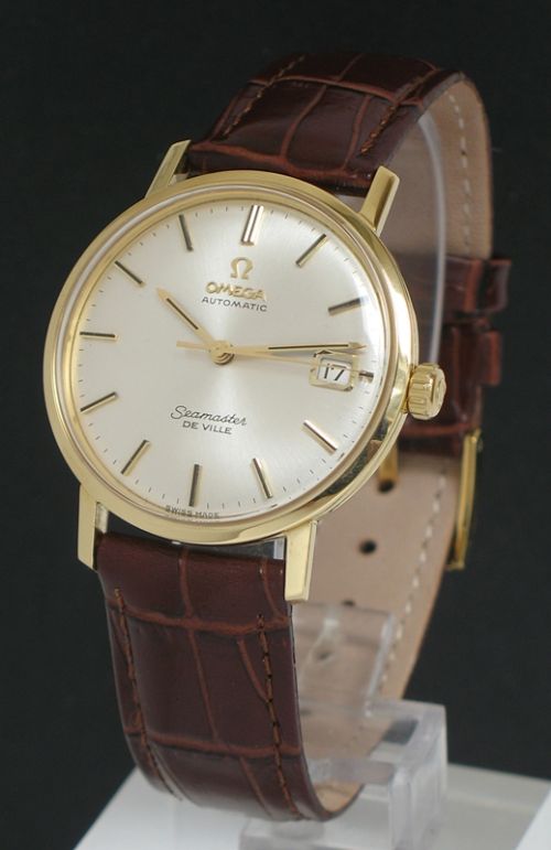 Exceptional Original Solid 18ct Gold Omega Seamaster De Ville Automatic Mens Watch