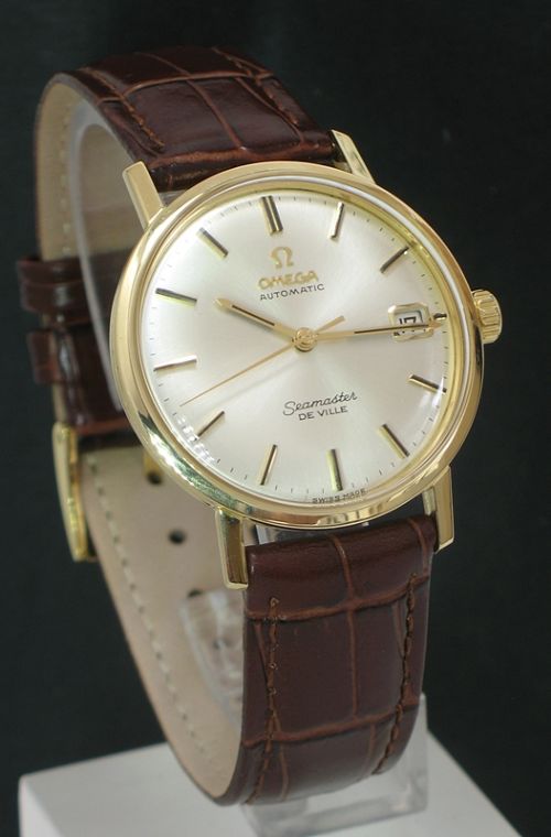 fig 1. EXCEPTIONAL ORIGINAL SOLID 18CT GOLD OMEGA SEAMASTER DE VILLE AUTOMATIC MENS WATCH