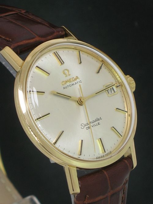 fig 3. EXCEPTIONAL ORIGINAL SOLID 18CT GOLD OMEGA SEAMASTER DE VILLE AUTOMATIC MENS WATCH