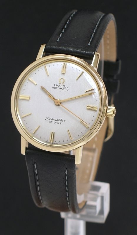 fig 1. SOLID 9CT GOLD OMEGA SEAMASTER DE VILLE CALIBRE 552 AUTOMATIC VINTAGE MENS WATCH