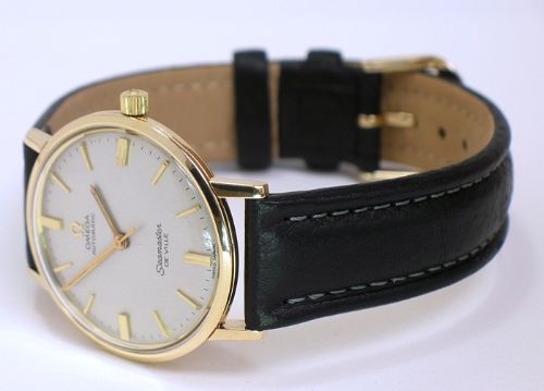 fig 4. SOLID 9CT GOLD OMEGA SEAMASTER DE VILLE CALIBRE 552 AUTOMATIC VINTAGE MENS WATCH