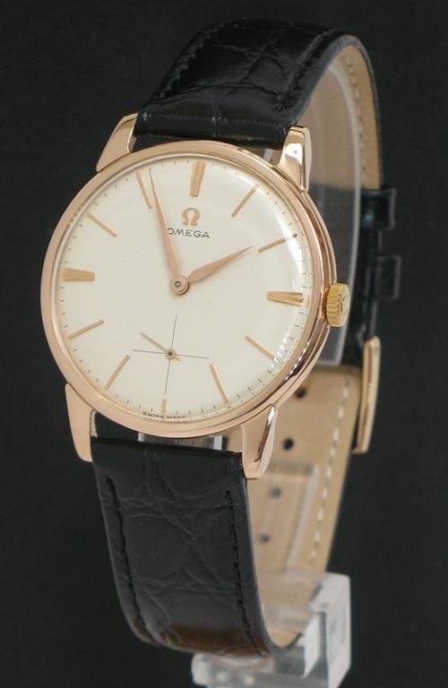 Completely Original Mint Condition Solid 18ct Rose Gold Omega Tresor Mens Watch C1960