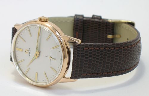 fig 3. SOLID 18CT ROSE GOLD OMEGA CALIBRE 267 MENS WATCH C1960