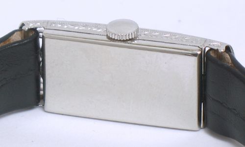 fig 6. BEAUTIFUL VINTAGE LONGINES 18CT WHITE GOLD AND DIAMONDS ART NOUVEAU LADIES COCKTAIL WATCH C1928