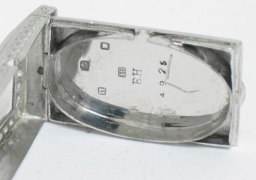 fig 8. BEAUTIFUL VINTAGE LONGINES 18CT WHITE GOLD AND DIAMONDS ART NOUVEAU LADIES COCKTAIL WATCH C1928