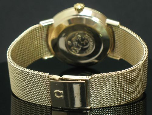 fig 4. STUNNING SOLID 9CT GOLD OMEGA SEAMASTER AUTOMATIC VINTAGE MENS WATCH WITH ORIGINAL BOX