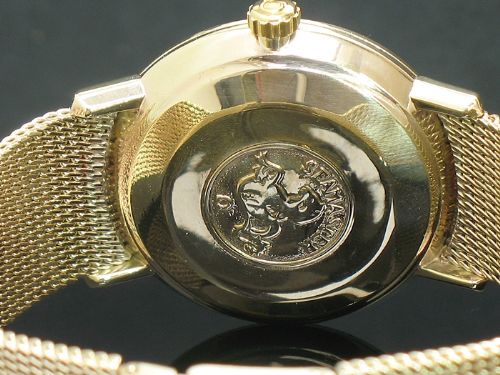 fig 5. STUNNING SOLID 9CT GOLD OMEGA SEAMASTER AUTOMATIC VINTAGE MENS WATCH WITH ORIGINAL BOX